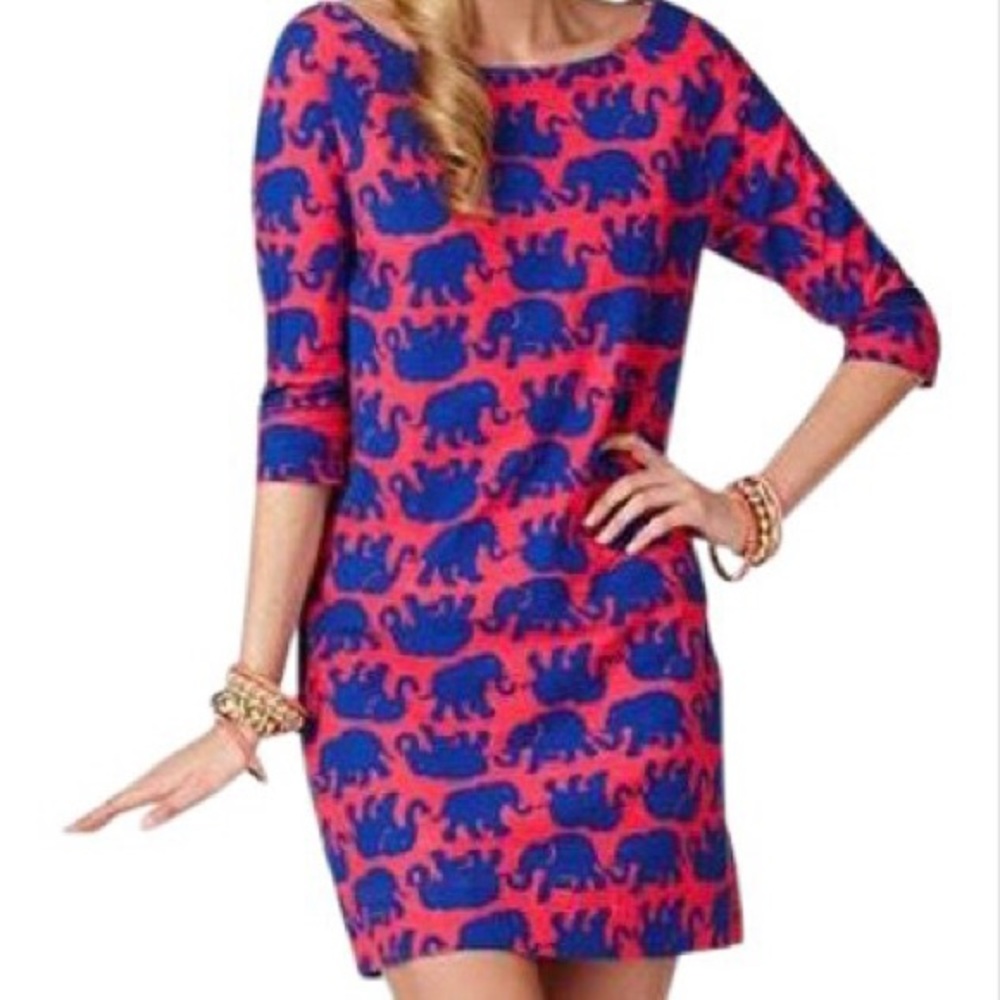 Lilly Pulitzer Cassie dress in the Tusk in Sun print.